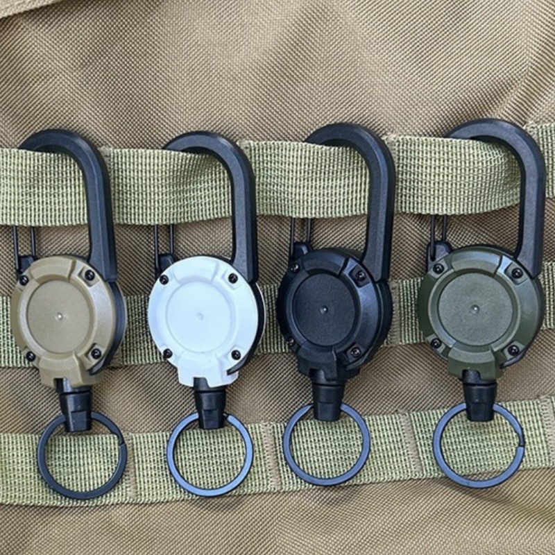 Conventional Reel - Outdoor Retractable Keychain Heavy Duty Carabiner