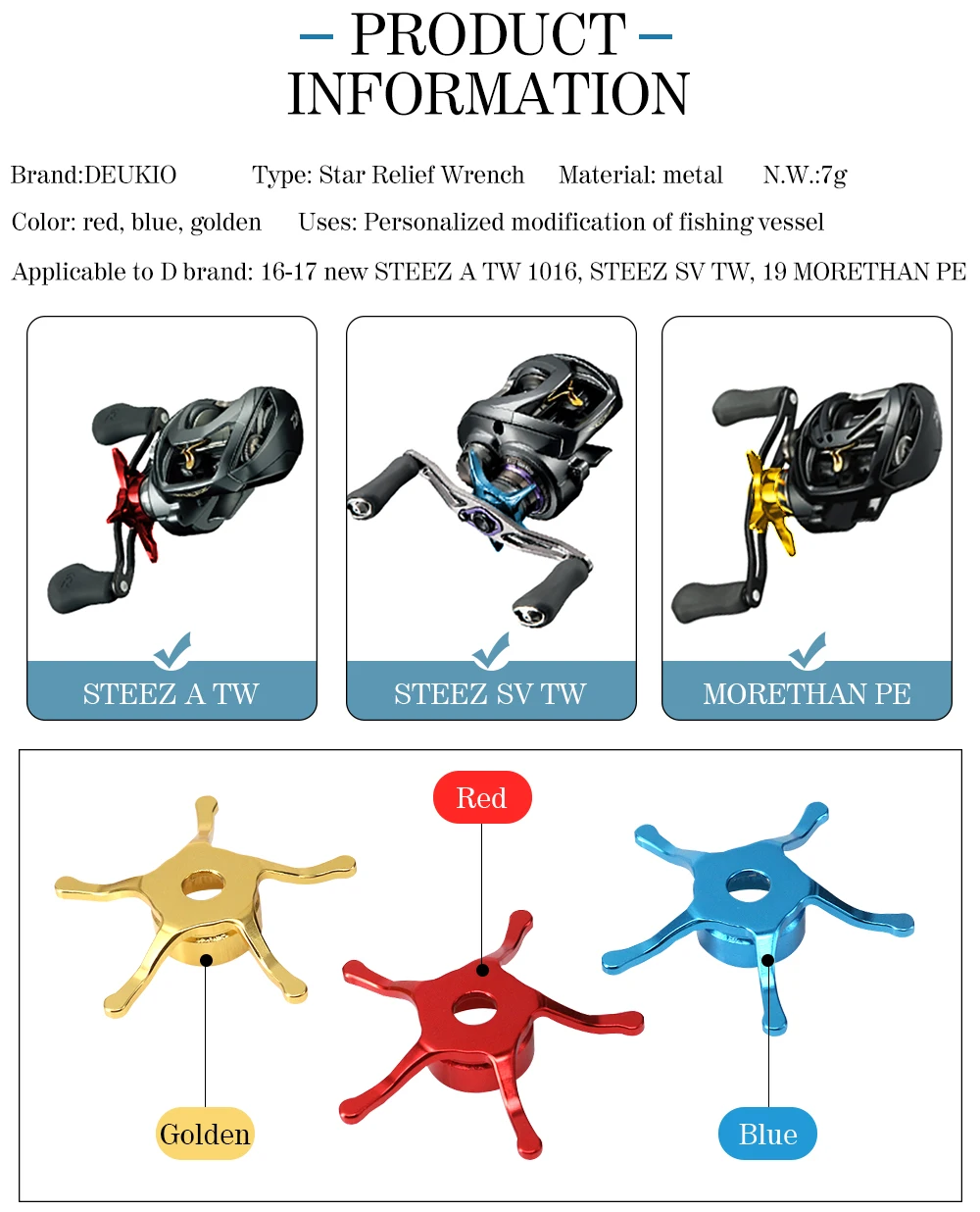 Star Drag Wrench for D Brand B - Reel Drag Knob recension och pris