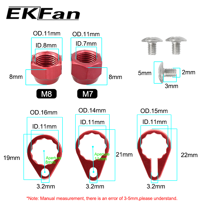 EKFan M7 M8 Alloy Nuts Locking - Reel Drag Knob recension och pris